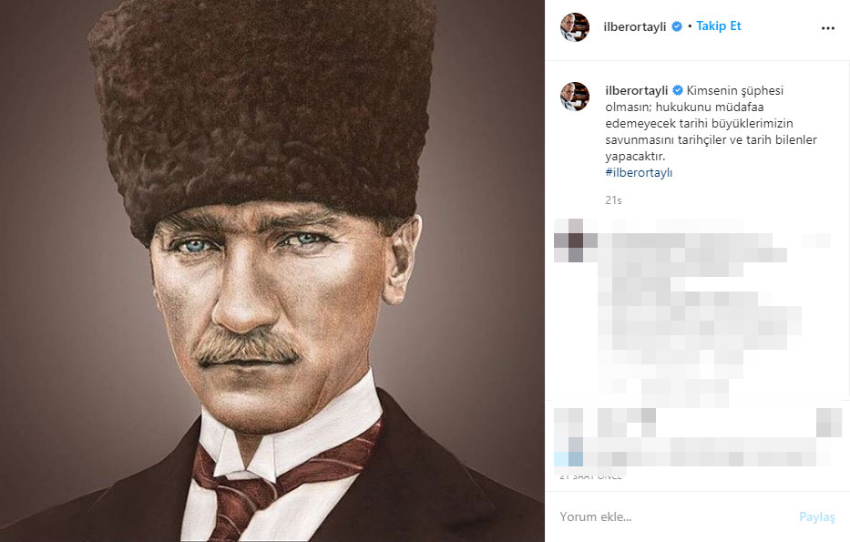 Atatürk'le ilgili skandal sözlerine İlber Ortaylı'dan cevap