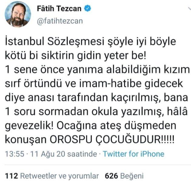 Fatih tezcan Orospu çocuğu