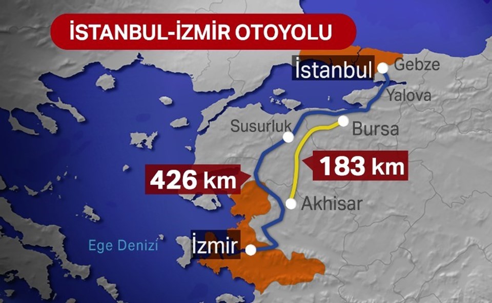 İzmir Otoyolu’nda Devletin kasasına girecek 568 milyon TL şirkete bırakıldı