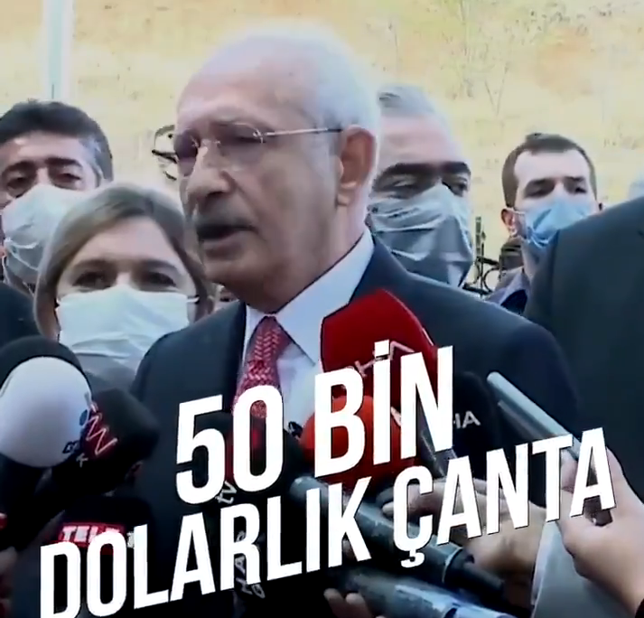 Kılıçdaroğlu Erdoğan Karşıma çıksın! Bir tarafta "Askıda ekmek" var bir tarafta 50 bin dolarlık çanta!