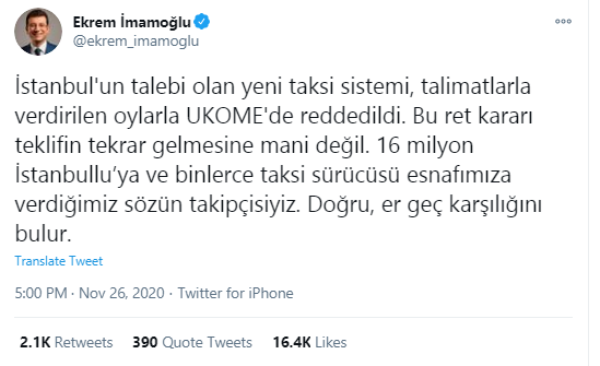 Ekrem İmamoğlu'nu Taksi Sahipleri yuhaladı, Taksi plaka sahipleri bu Sefer'de aciz diyor!