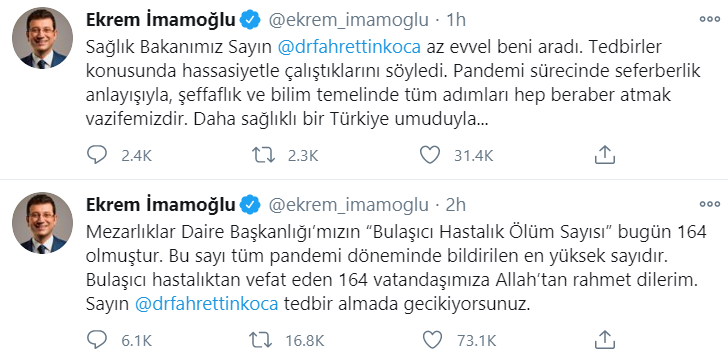İstanbul'da 164 vatandaşın virüs nedeniyle yaşamını yitirdi Sayılar halktan gizleniyor mu?