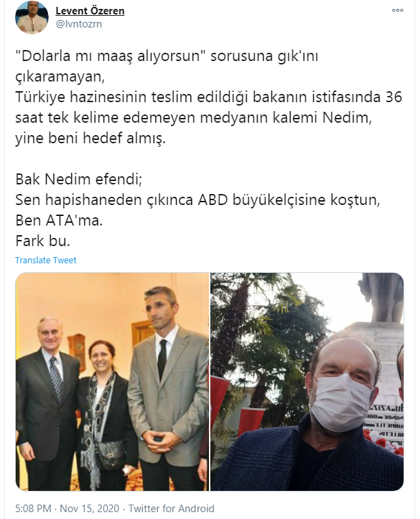Gazeteci Nedim Şener Hapisten Çıkınca ABD elçisiniz ziyaret etti!