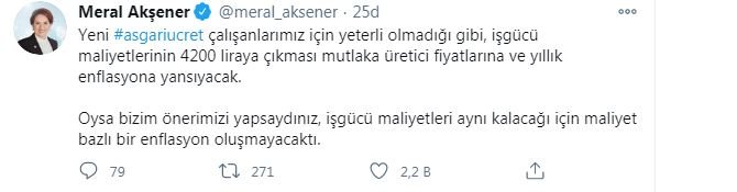 Meral Akşener, yeni asgari ücreti masaya yatırdı Bizim önerimizle hem işçi hem işveren kazanacaktı!