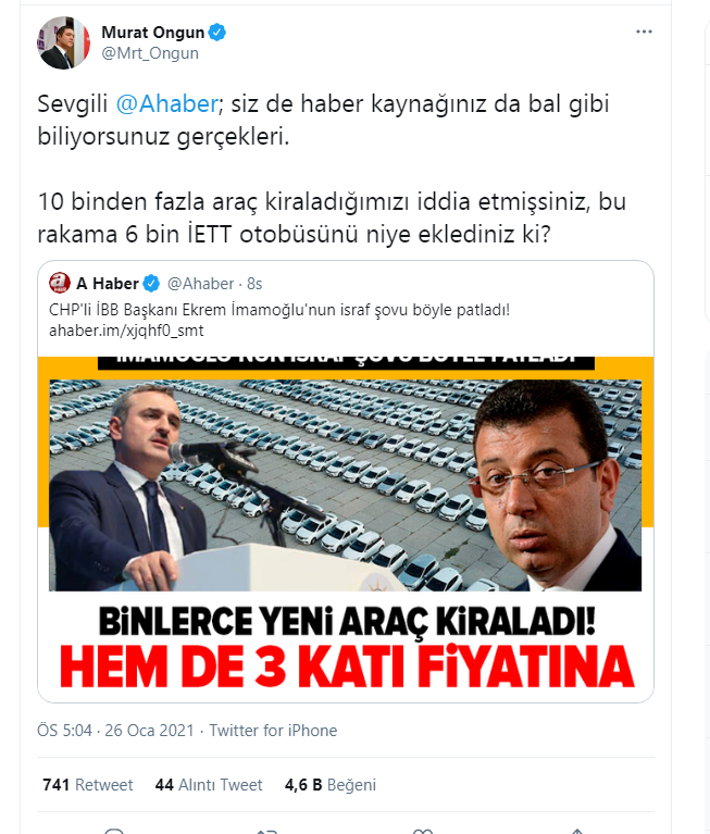 İBB'den Ak Partili Bayram Şenocak'a tokat gibi cevap 6 binden fazla araç İETT otobüsü