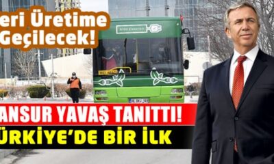 Mansur Yavaş bir ilke imza attı Elektrikli Otobüs üretti %100 yerli