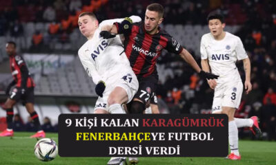V. Fatih Karagümrük 1-1 Fenerbahçe 9 kişi kalan takıma karşı vasat oyun!