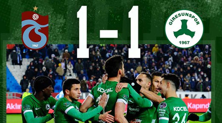 Trabzonspor 1 Giresunspor 1 maç sonucu Giresun pes etmez!