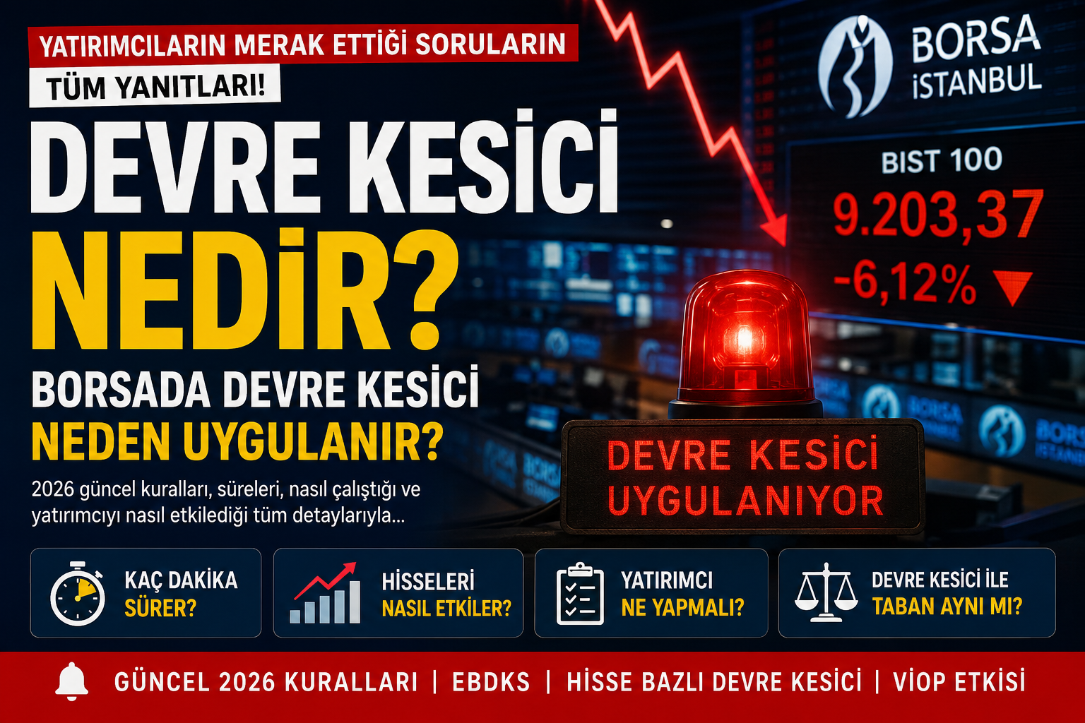 Devre Kesici Nedir? Borsada Devre Kesici Neden Uygulanır, Nasıl Çalışır?
